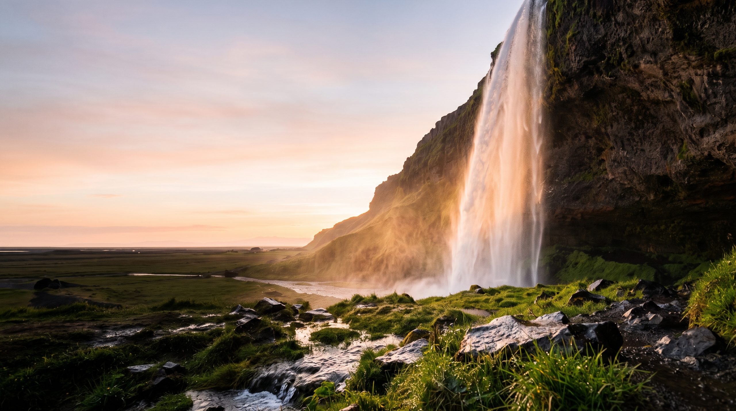 Seljalandsfoss Elopement: The Spray and the Best Hour